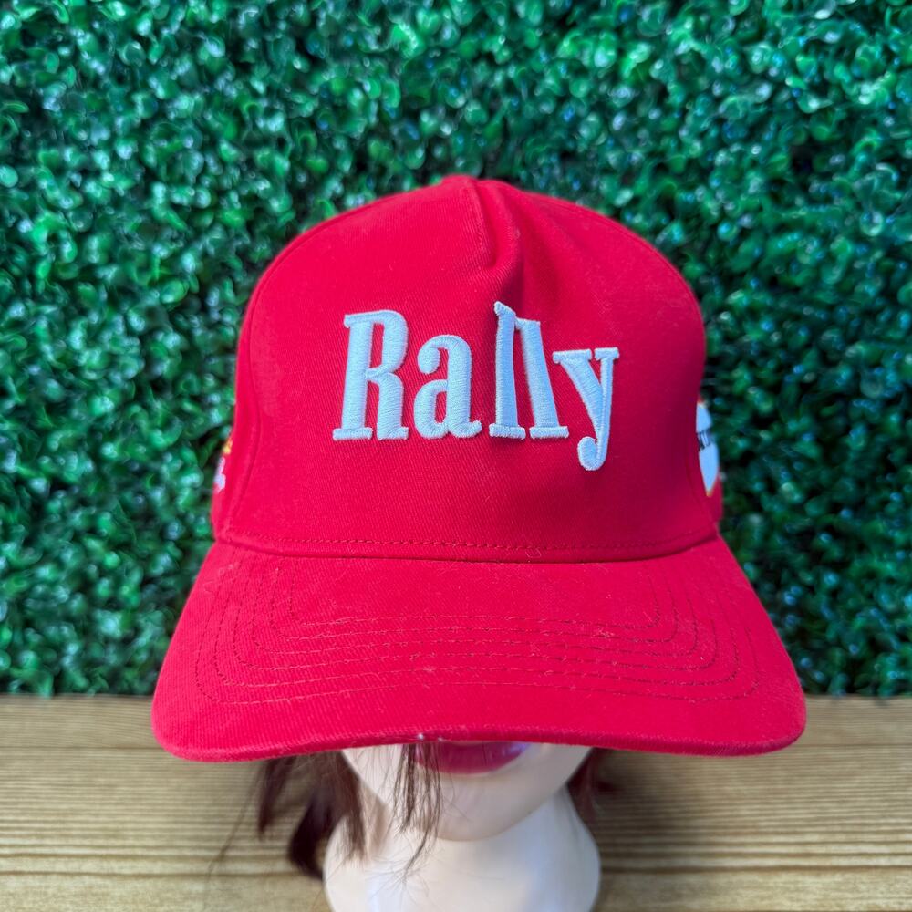 Adult Rally Golf Championship Snapback Cap 1st Winner Red White Hat